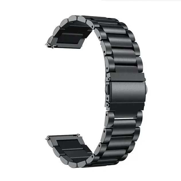 18mm 20mm 22mm 24mm Width Quick Release Full Stainless Steel Watchband Wristwatch Universal Flat Head Watch Strap Accessories