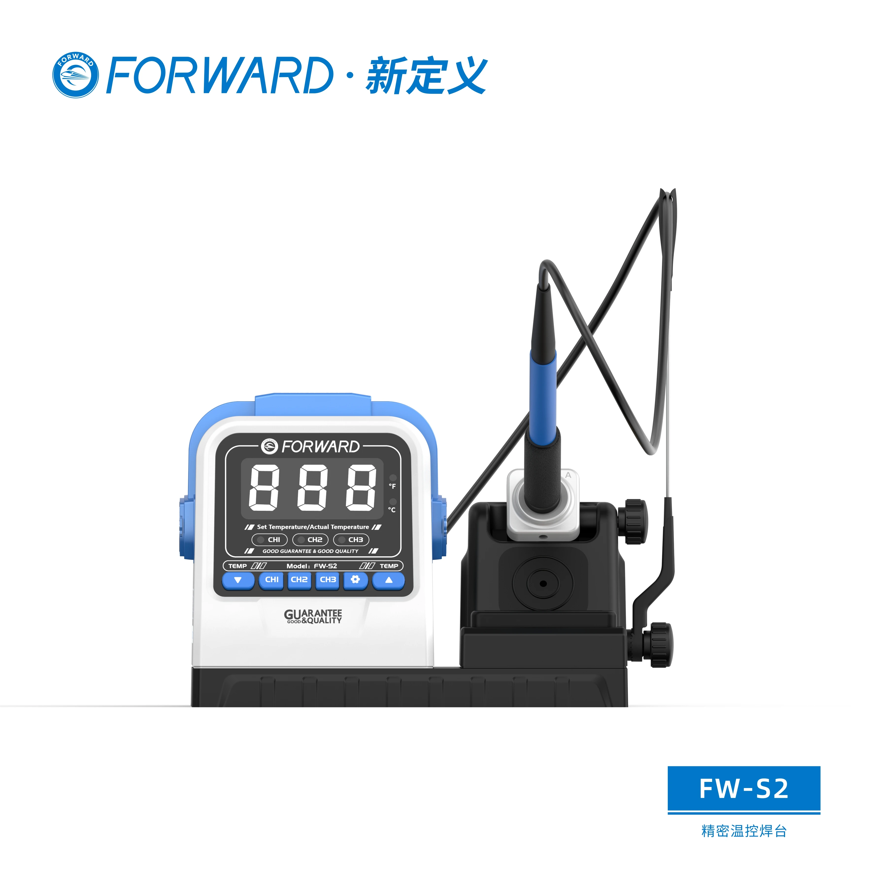 FORWARD FW-S2 납땜 스테이션 정밀 온도 조절 호환 가능 납땜 인두 팁 210/245 핸들 (휴대폰 수리 도구용)