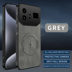 INFINIX Note 60 Ultra Premium Lightning Nappa Pattern Magnetic PU Leather Shockproof Case for INFINIX Note60 Ultra (GRAY)