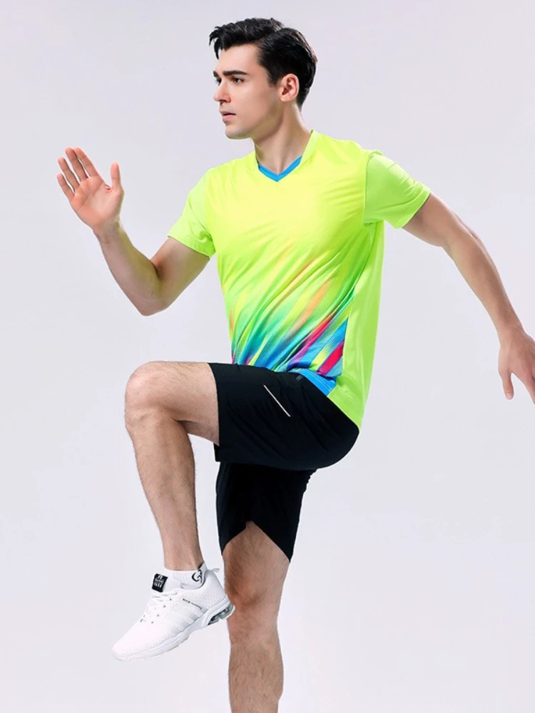 Short Sleeve Badminton T-Shirt Women Tennis Tops Quick Drying Sports Tops Couples Sports Tees Children Badminton Clothing
