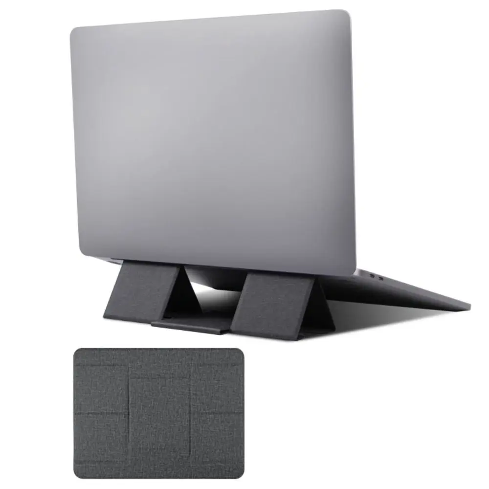 Foldable PU Tablet Stand for Laptops and Tablets - Adjustable Office Accessory