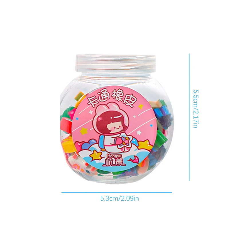 50PCS Cute Rubber Pencil Erasers Creative Animal Fruit Mini Kawaii Stationery Kids Student Office Supplies