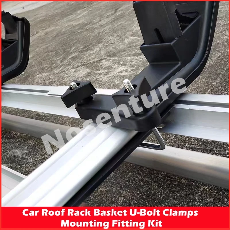 Mount Bolt On Roof Bars Car Roof Rack Crossbars U-Bolt Square Pair