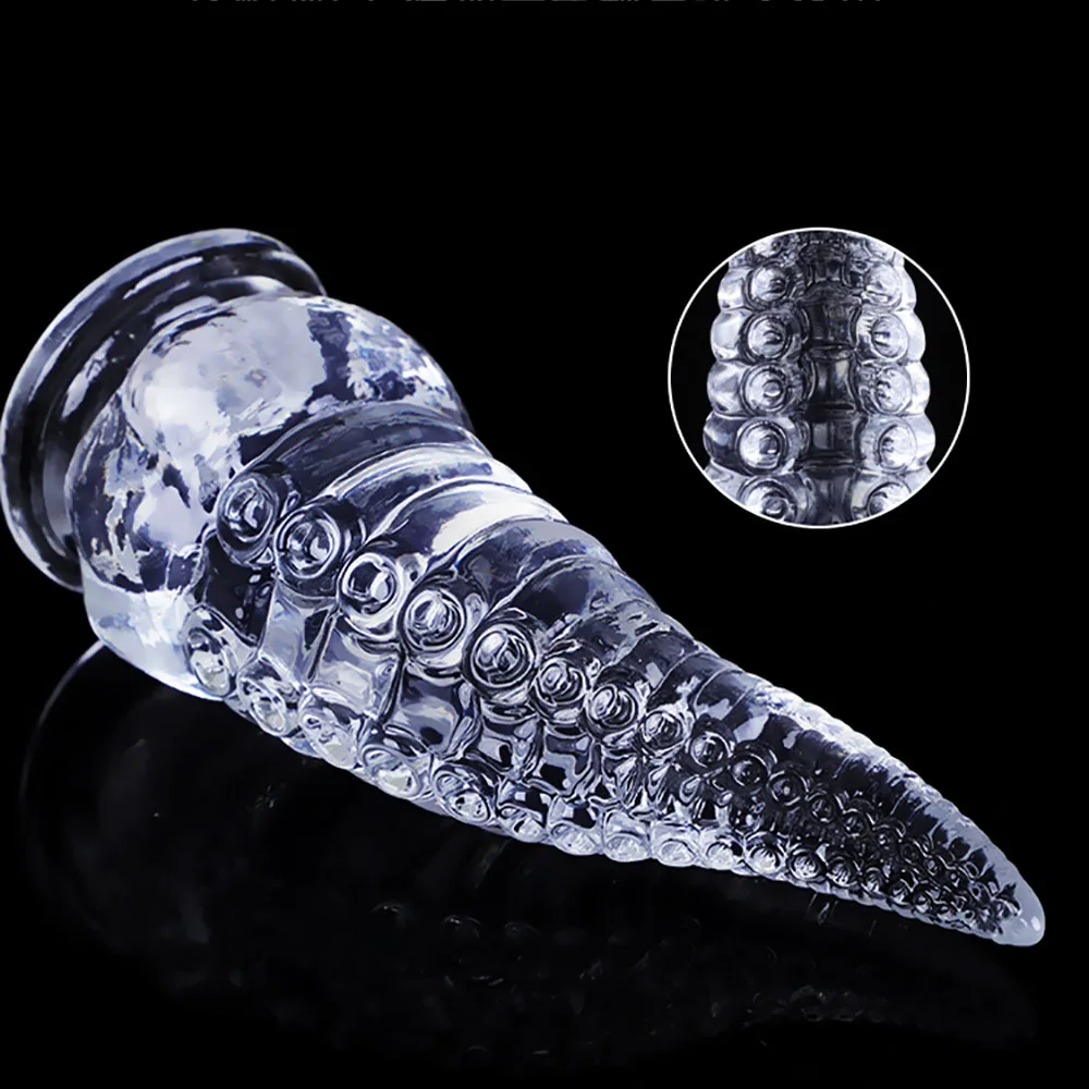 Clear Octopus Prostate Massage Tentacles Butt Plug for Women Men Transparent Anal Expansion Butplug Sex Toys_voghion.com