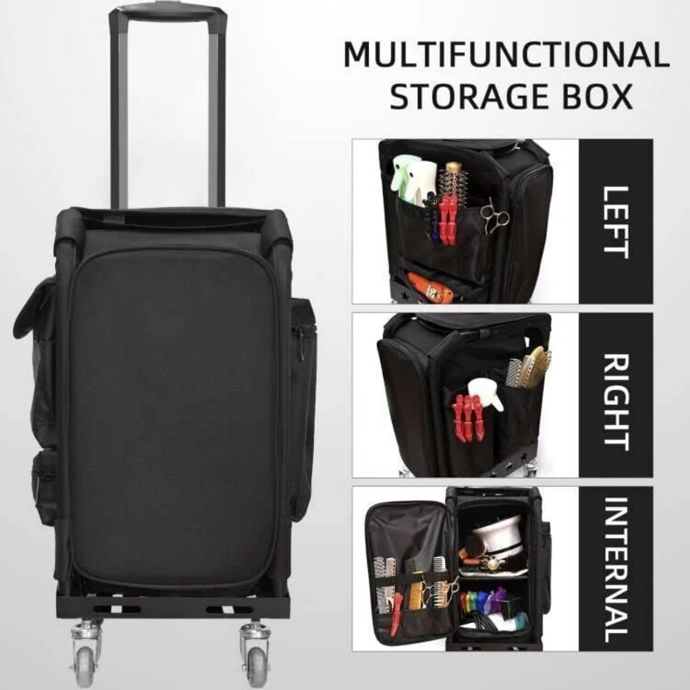 Barber Tools Storage Case Salon Travel Case with Wheel Portable