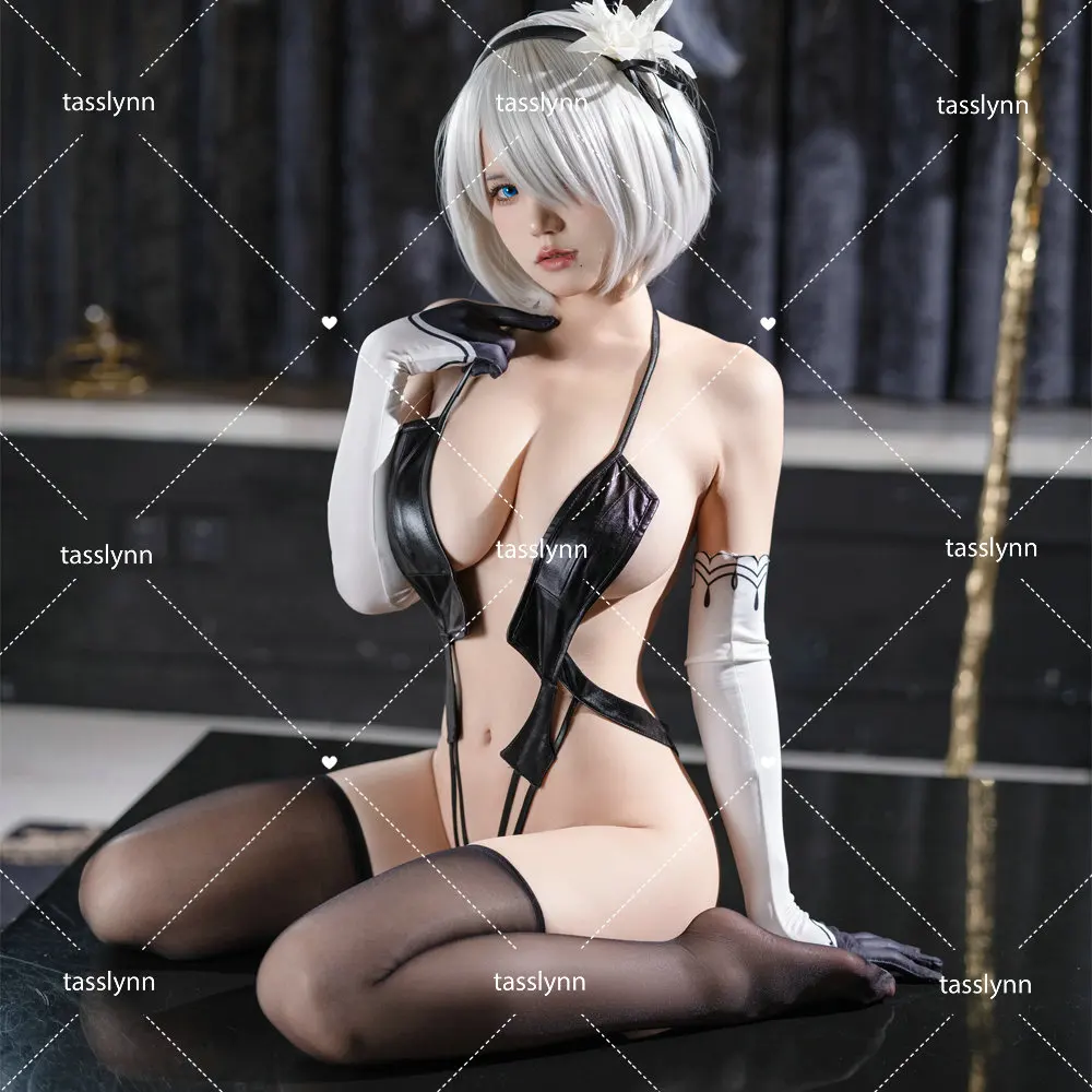 

Индивидуальный черный костюм для косплея YoRHa 2B, костюм для косплея, женский костюм ньер, кожаный комплект, горячее сексуальное нижнее белье, костюм