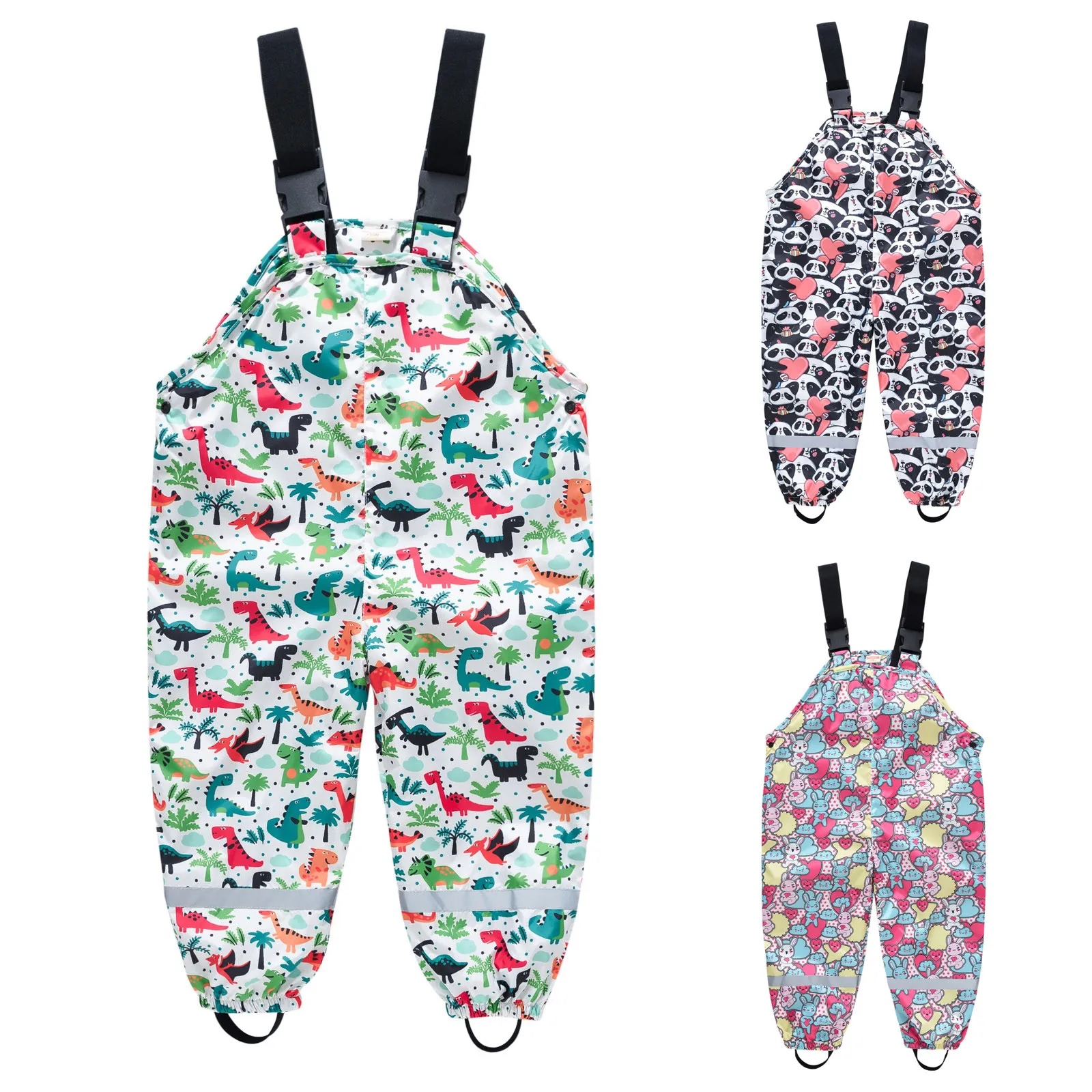Baby Girls Rain Pants Waterproof Boys Jumpsuit Sport Children's Bib Overalls Winter Toddler Kids Raincoat Trousers Clothes