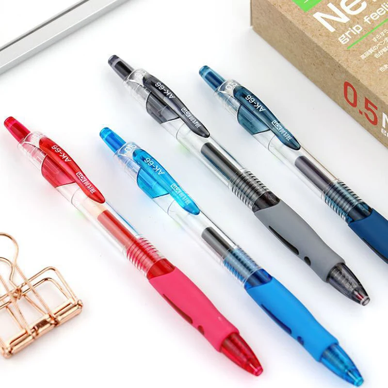 Gel Pen Refills 32Pcs/Lot Retractable Gel Pen Refills Set 0.5mm Black/blue/Red Gel Ink replaceme Press Pen For School Office Writing Stationery