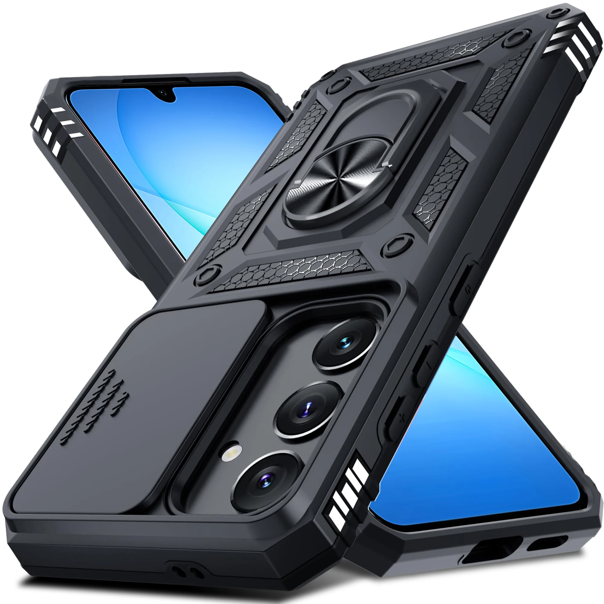 Case For Samsung Galaxy S26 S25 S24 S23 Ultra Plus FE A17 A37 A57 A56 5G Military-Grade Protection Phone Slide Camera Cover