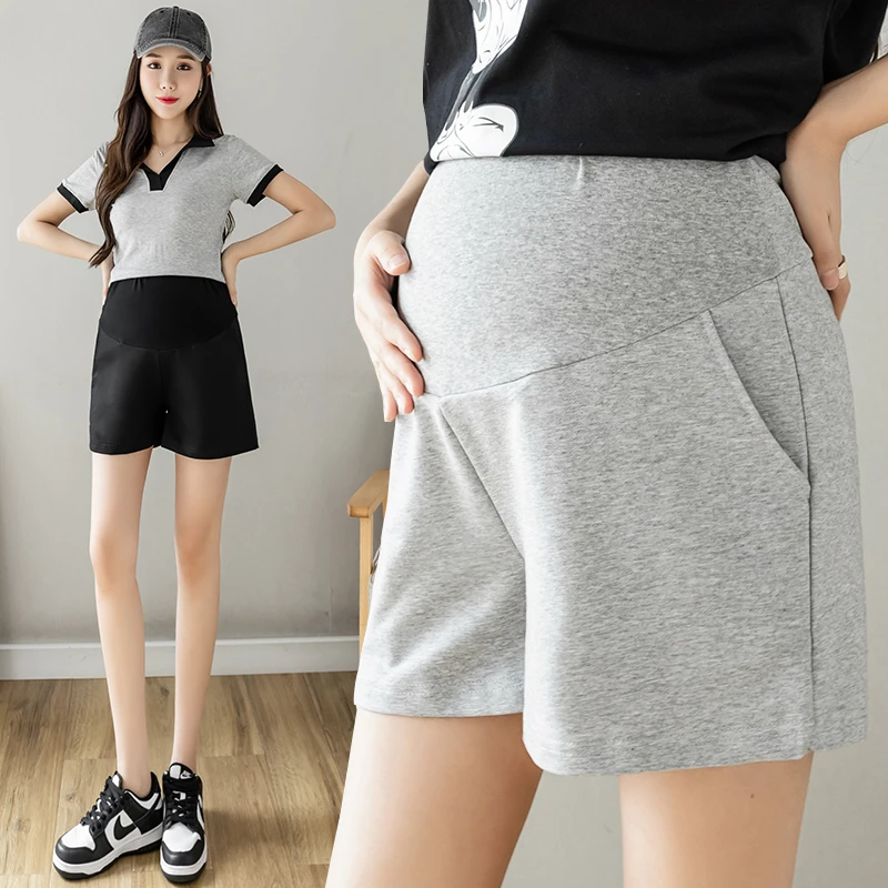 Z56410# Maternity Pants Safety Shorts Pants Women Wide Leg Summer New Arrival Casual Sport Straight Maternity Trousers stylish maternity clothes
