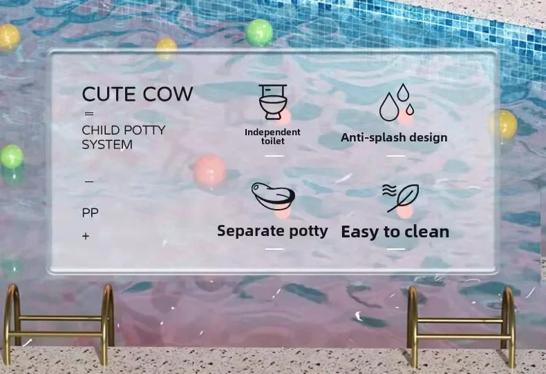 Description Picture 3 of itemPortable Cute Cow Baby Toilet Baby Training Potty Travel Potty Splash-proof and Non-slip Ergonomic Design Toilet Training Seat
