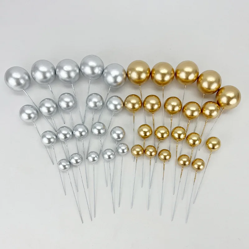 30 farben 20 stücke Kuchen Kugeln Dekoration Rosa Blau Gold Geburtstag Kuchen Topper DIY Hochzeit Baby Dusche Kuchen Dekorieren Zubehör – Detail 2