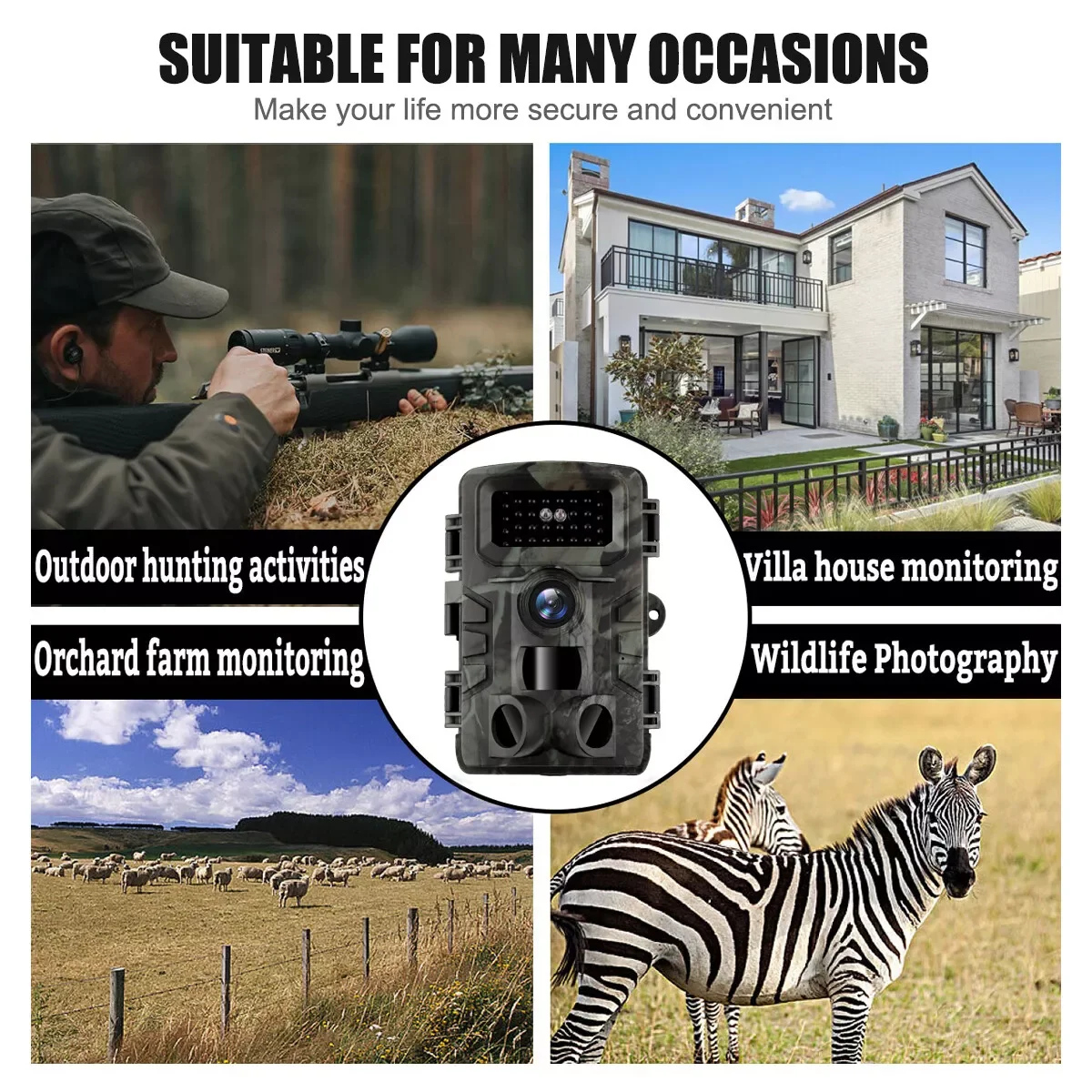 Hunting Trail Camera 58MP IP66 PR700 HD Game Night Vision Motion Activated Trigger Security Cameras Outdoor Wildlife Photo Traps trail camera