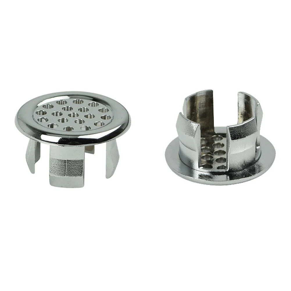 Sink Round Ring Overflow Spare Cover Tidy Chrome Trim for Bathroom Ceramic Basin 1Pcs sink overflow cover,bathroom sink overflow cover
