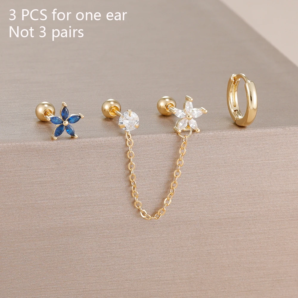 Gold Blue-3PCS