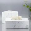Nordic Modern Natural Marble Tissue Box Black Rectangular Light Luxury Paper Box Home Hotel Model Room Creativity Crafts 2