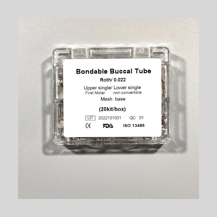 20/50Kits 80/200Pcs Mesh Base 0.022 1St Orthodontics Roth Non-Convertible Buccal Tube