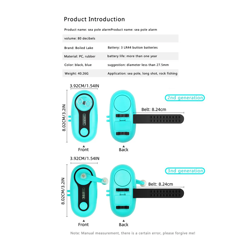Fishing Sea Pole Alarm Automatic Intelligent Waterproof High Sensitivity Electronic Bell Night Fishing Signal Sensor Light