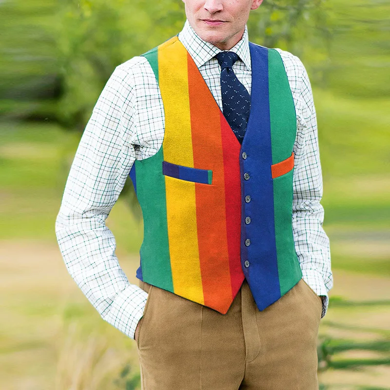 

Жилет Мужской приталенный, модная комбинированная, для отдыха, большие размеры, весна-осень 2023