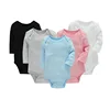 Solid Colour Baby's Rompers Cotton Bodysuit For Newborns Four Season Long Sleeve Infant Baby Girls Boys Clothes Jumpsuit 3-24M 1
