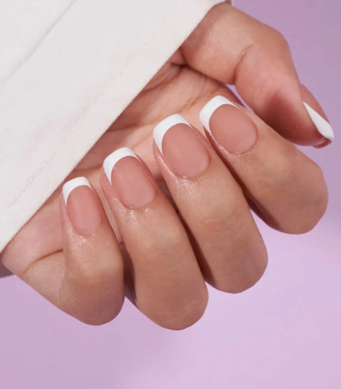 Luxury Rhinestone Press Nails White Gradient Nails - Temu