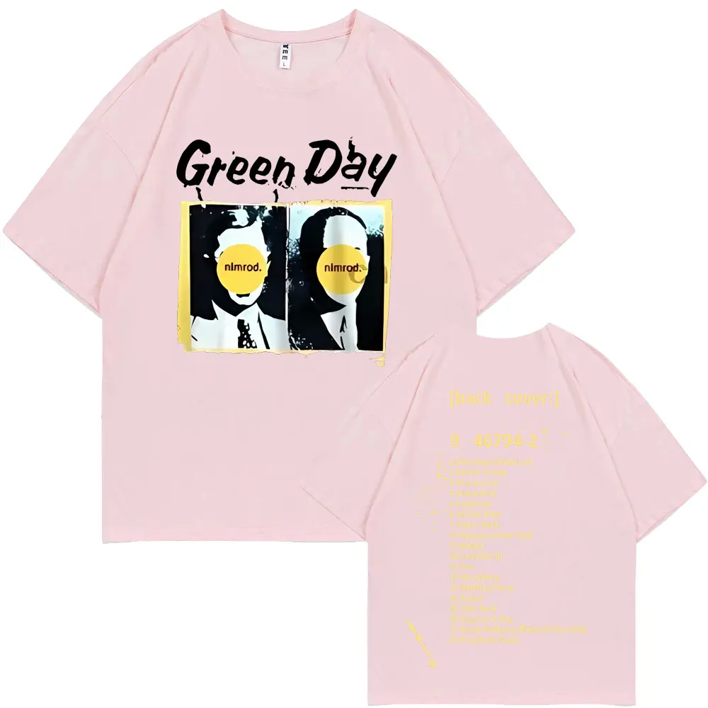Rare Punk Band Green Day Nimrod Back Cover T-shirts Men Women