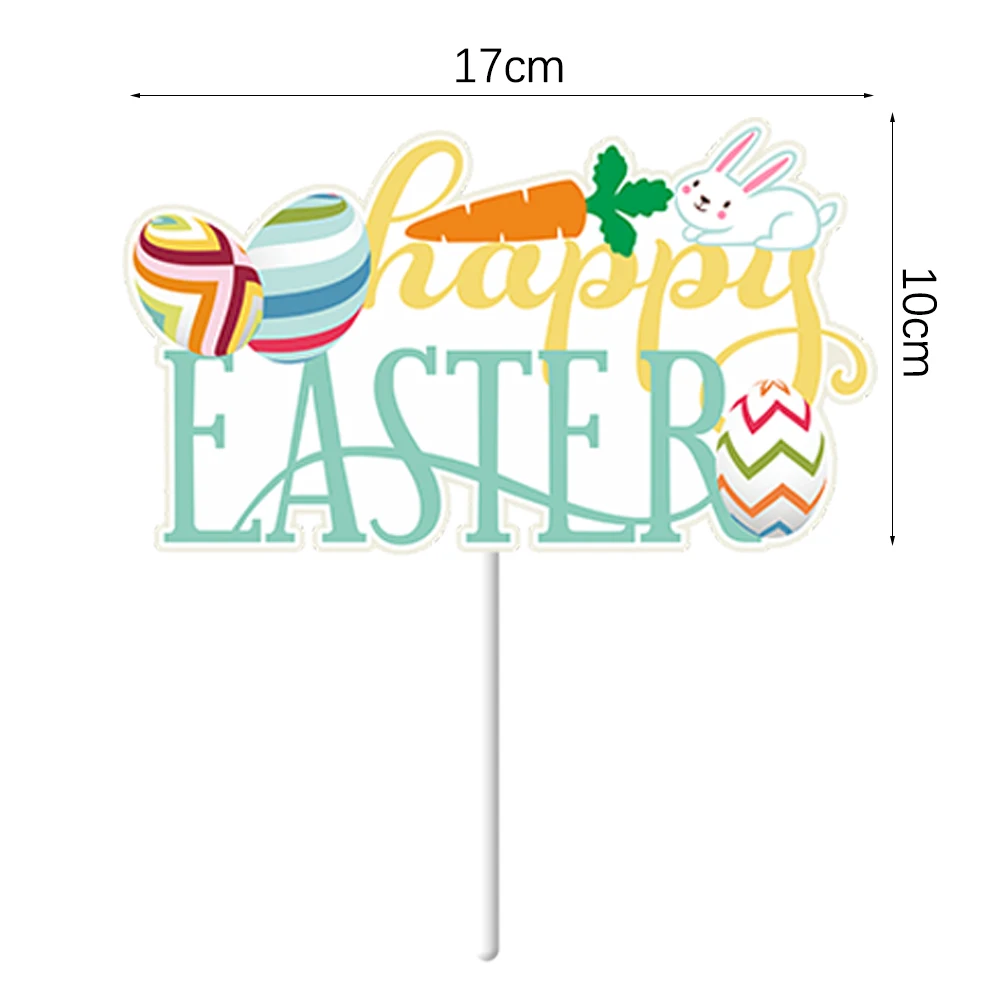 Happy Easter Banner Kaninchen Karotten Eier hängen Girlande Flagge für zu Hause Ostern Party Dekoration Festival Bunting Banner liefert – Detail 5