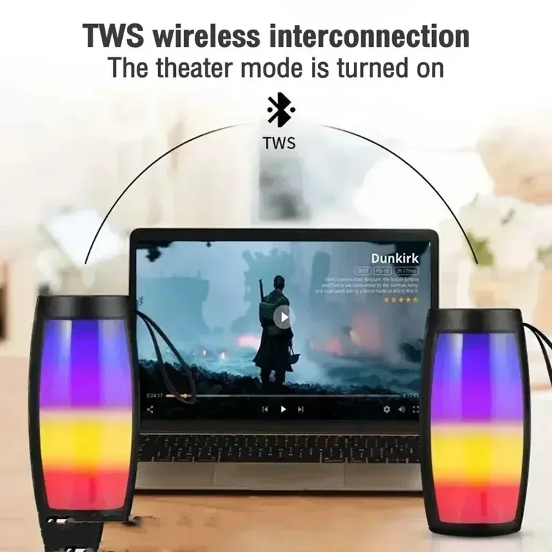 XICKU Wireless Bluetooth Speakers Powerful Portable Sound Box Subwoofer Car Audio Bass MP3 Player Sound System LED Lights