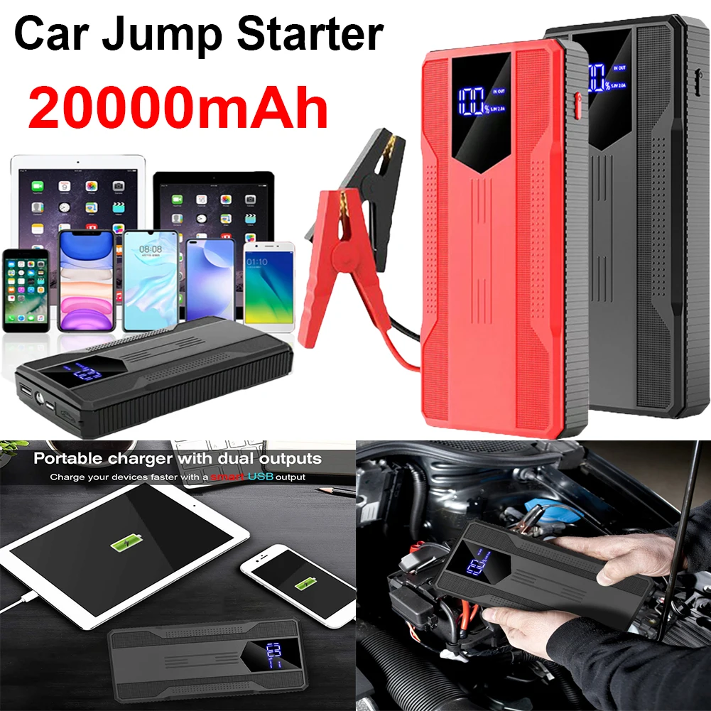 PortableCarJumpStarter20000mAhCarBoosterChargerDigitalDisplay