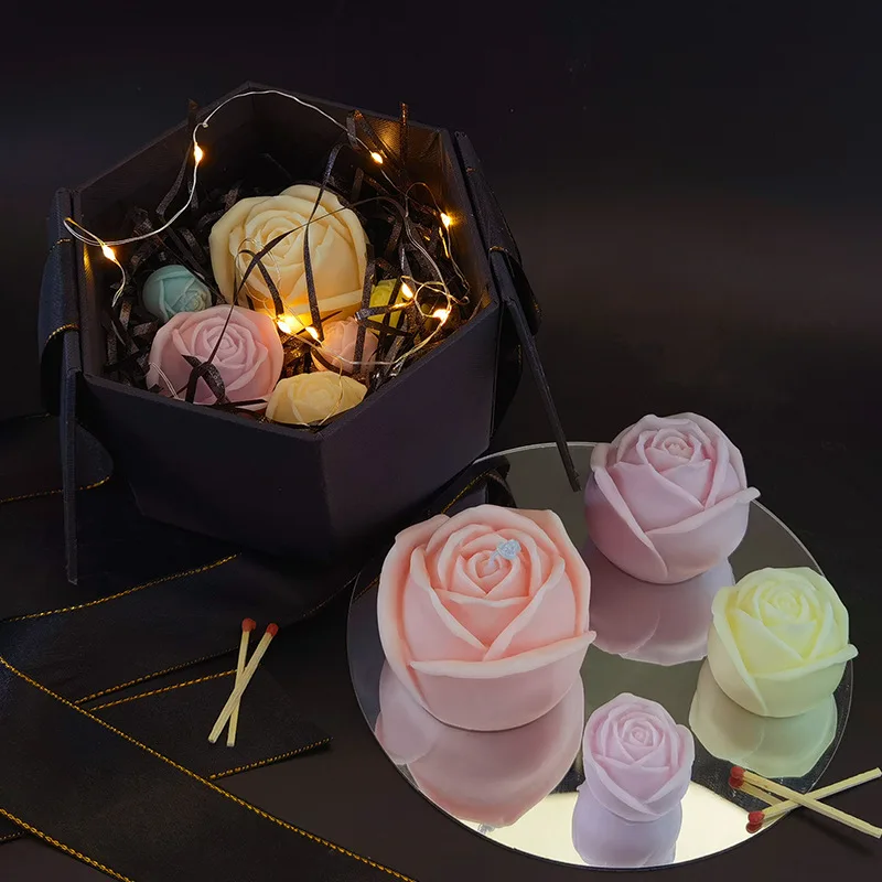 3d Flower Bouquet Candle Making Silicone Mold Diy Rose - Temu