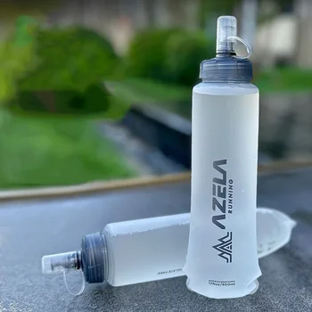 250ml 500ml Water Bottle Folding Soft Flask Sport Water Bottle Water Bag Collapsible Running Camping Hiking Portable Lightweight