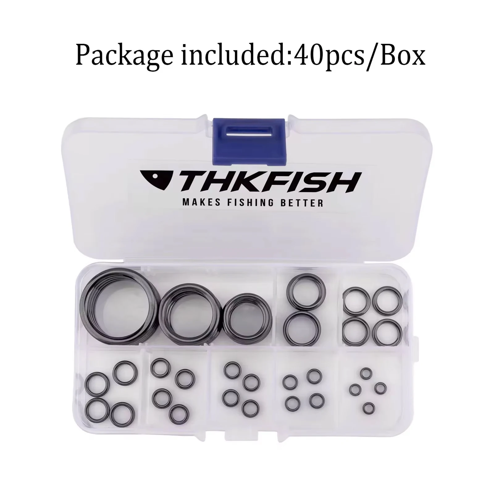 40pcs Durable Fishing Rig Rings - Round Connectors
