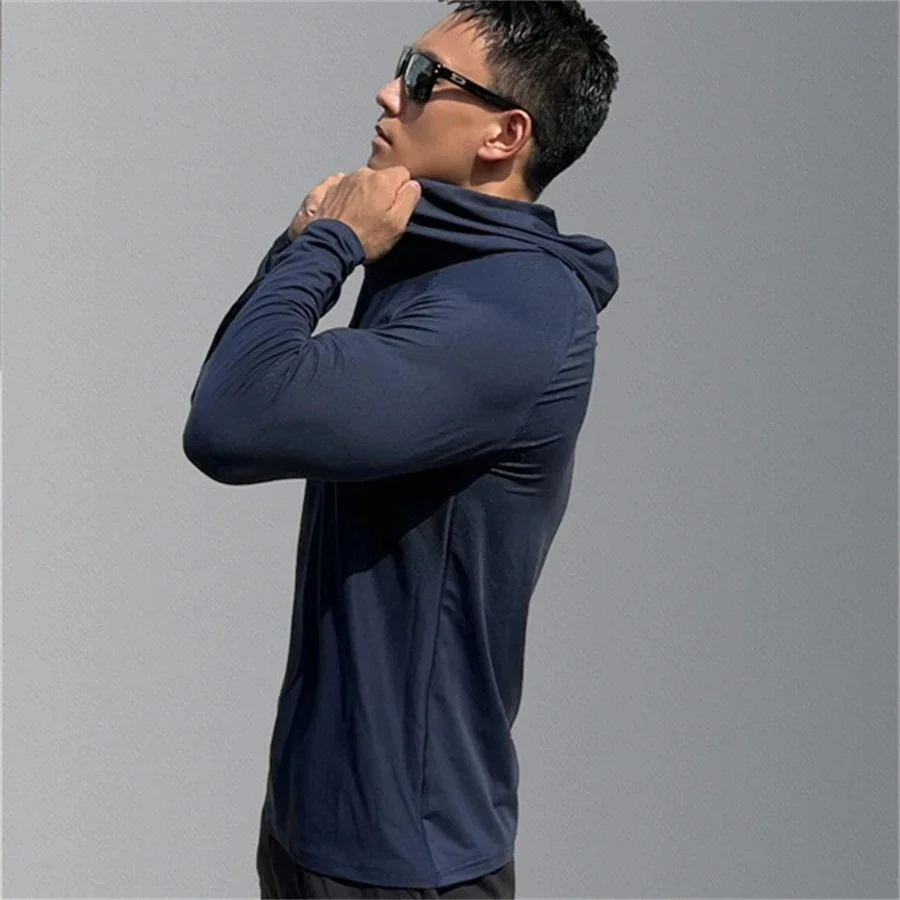 Men Fitness Running Sports Hoodies Gym Joggers Hooded Outdoor Sport Athletic Clothing Male Training Sweatshirt Tops