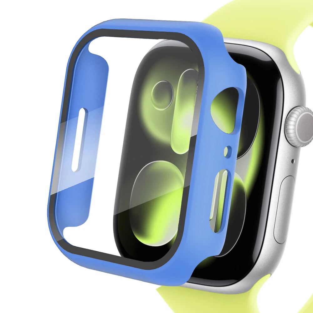 Enhanced Apple Watch Protective Case with Tempered Glass Screen Cover