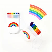 2Pcs/3Pcs Rainbow Crayon Paint Rainbow Birthday Party Colourful Theme Party Accessories Party Family Costume Gift Pocket Size 2