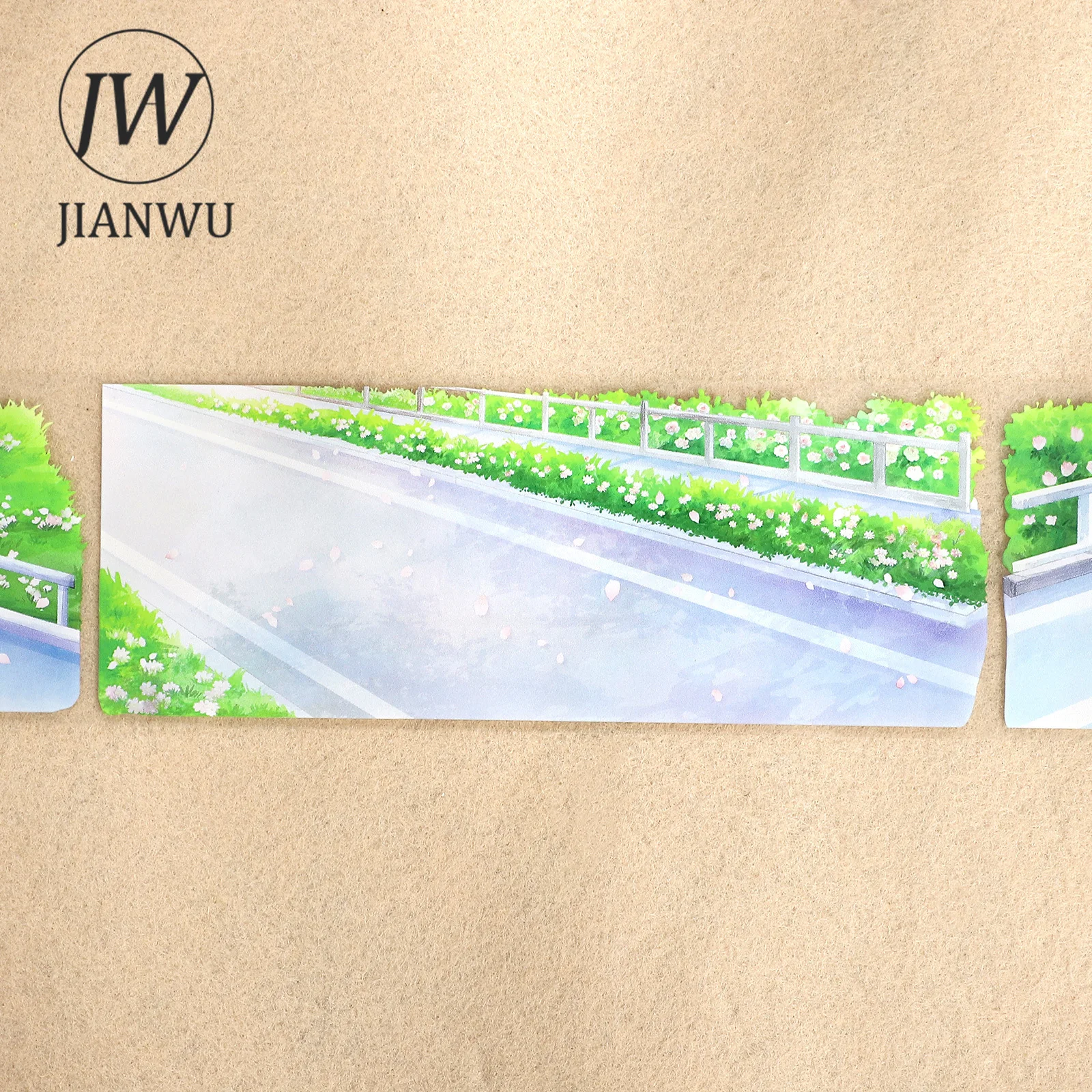 JIANWU 60mm*5m 빈티지 꽃 식물 베드 워크 랜드스케이프 소재 콜라지PET 테이프 창의적인 DIY 저널 및 문구류
