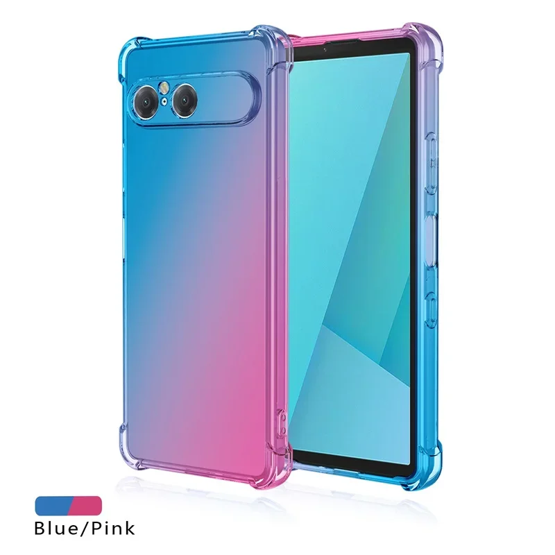 Rainbow Ultra Thin Shockproof Gradient Case - Four-Corner Silicone Soft Cover
