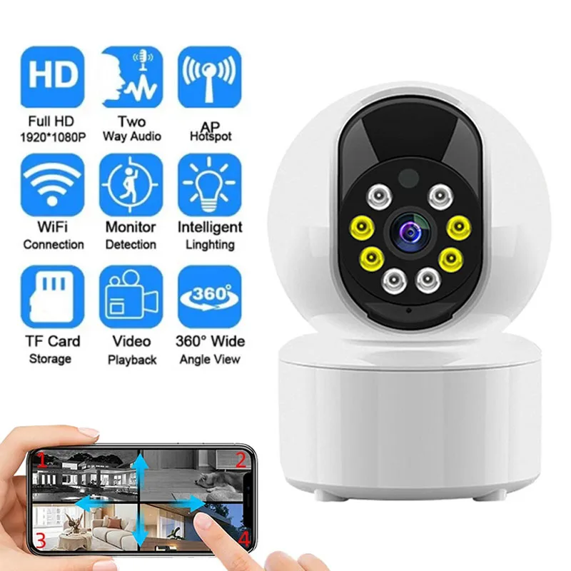 

CCTV Mini Smart Camera Ip Security HD Night Vision 1080p Intelligent Pyuntai Two-way Voice Intercom Home Surveillance Camera