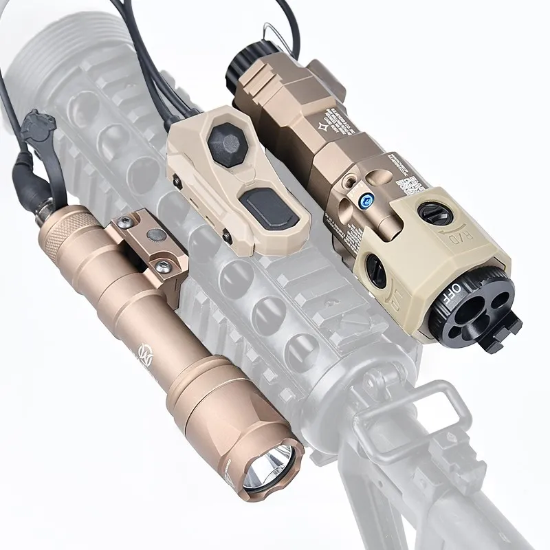 

MAWL-C1 Airsoft Red Blue Green Dot Laser IR Upgraded LED Aiming MAWL Light 1000Lumen PLHv2 Flashlight UNAXON Dual Funtion Switch