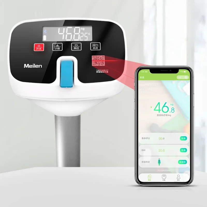 All-In-One Precision Height and Weight Scale-Electronic Rechargeable Body Fat Analysis Instrument and BMI Calculator