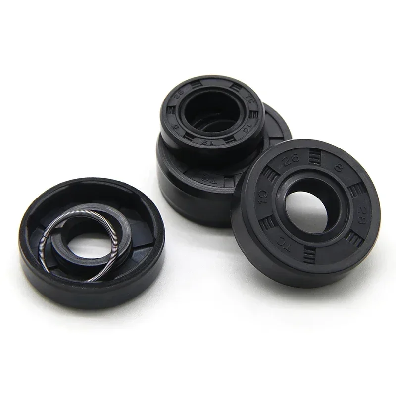 2/5pcs NBR 오일 씰 ID 10mm TC-10*17/18/19/20/22/25/26*5/7/8/10mm 니트릴 고무 샤프트 이중 립 오일 씰 가스켓