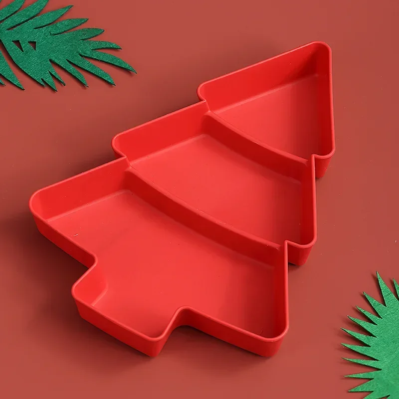 20PCS Christmas Tree Fruit Tray Dried Fruit Tray Plastic Candy Home Snack Melon Party Supplies Home Supplies christmas party decorations