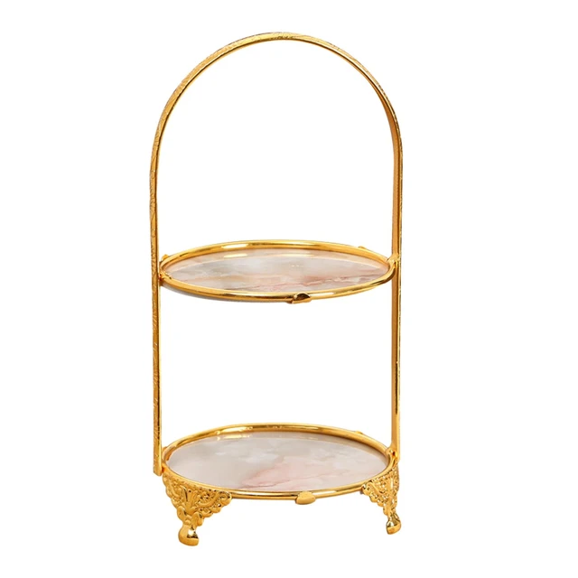  FOMIYES 2pcs Cake Dessert Stand Cake Serving Platter Cake Riser  Bird Cage Cupcake Stand Cake Display Centrepiece Gold Cupcake Stand Cake  Holder Fruit Tray Iron Double Layer Jewelry Tray : Home