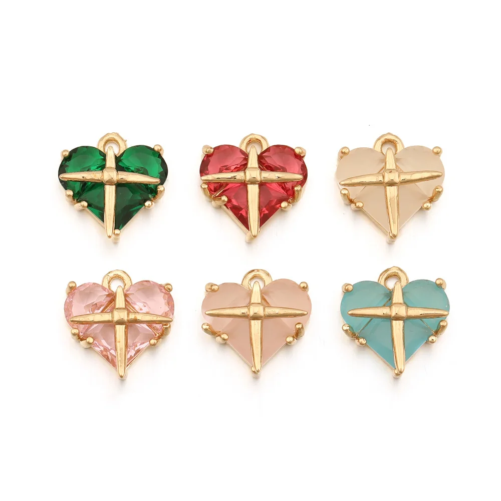 Cordial Design 12*13MM 40Pcs Jewelry Findings & Components/Rhinestone Pendant/Heart Shape/Hand Made/DIY Jewelry Making/CZ Charms - cordial