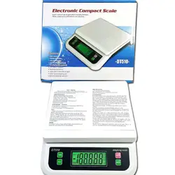 High - Capacity Digital Kitchen Scale with LCD Display for Precision Baking and Cooking (White)
