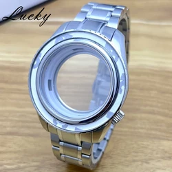Enhanced Blue Watch Bezel Case and Strap - 31.5mm to 32mm (Top 6.No Insert)