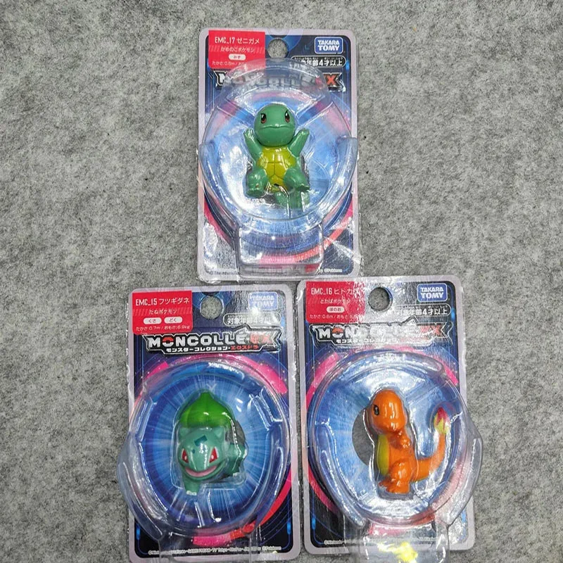 

Мини-фигурка из ПВХ с героями мультфильмов, Покемон, Бульбазавр, чармандер, Сквиртл, игрушки, подарки, детская коллекция, милый орнамент