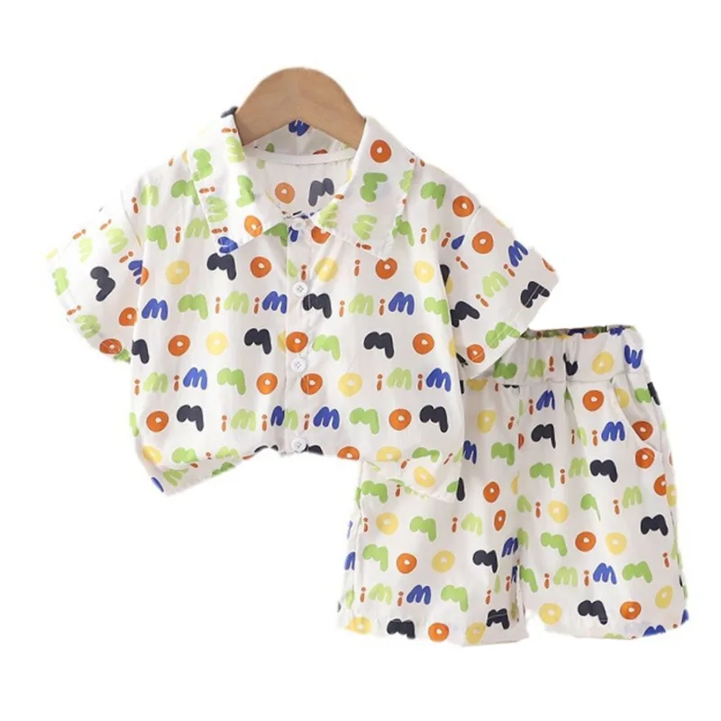 

New Summer Baby Clothes Suit Children Boys Letter Shirt Shorts 2Pcs/Sets Toddler Costume Infant Casual Outfits Kids Tracksuits