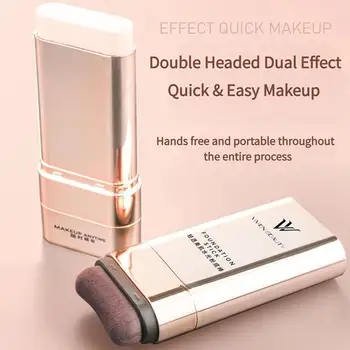 2-In-1 Matte Foundation Stick Lightweight Long-lasting Refreshing Full Coverage Dark Circles Corrector Facial Makeup 1