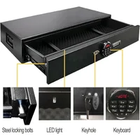 Heavy Duty Under Bed Safe, Quick Firearm Storage Safe, AR Rifle Ammunition Pistol Accessories for Household and Vehicle Use 2